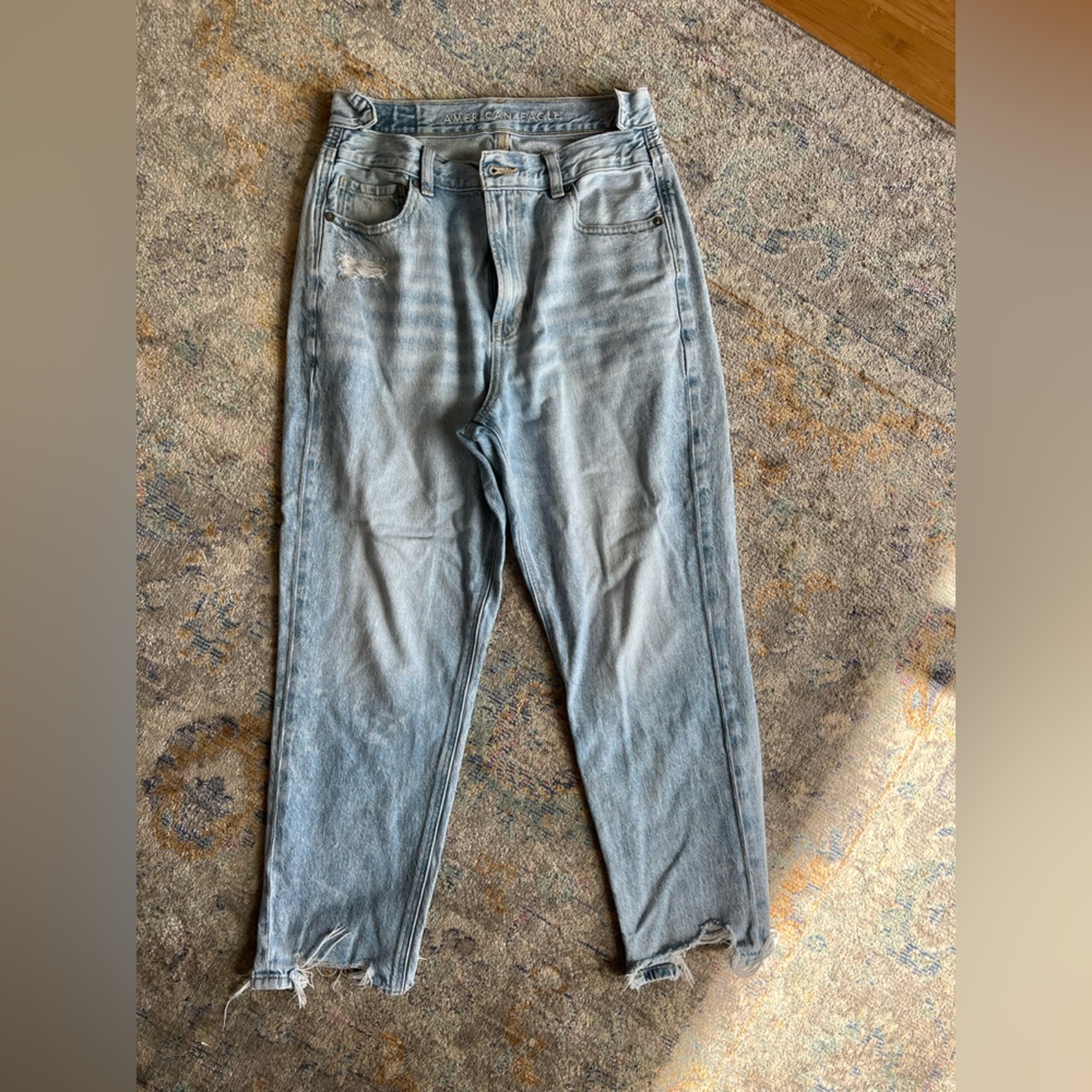 American Eagle high waist distressed jeans